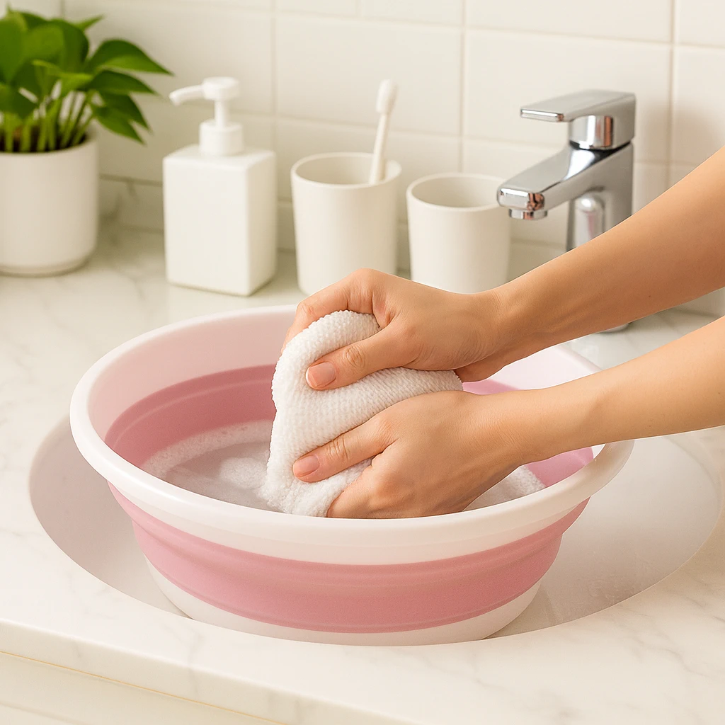 Set 2 Ligheane Pliabile 6L și 4L – Compacte pentru Baie, Bebeluși și Voiaj, 39/35 cm [1]