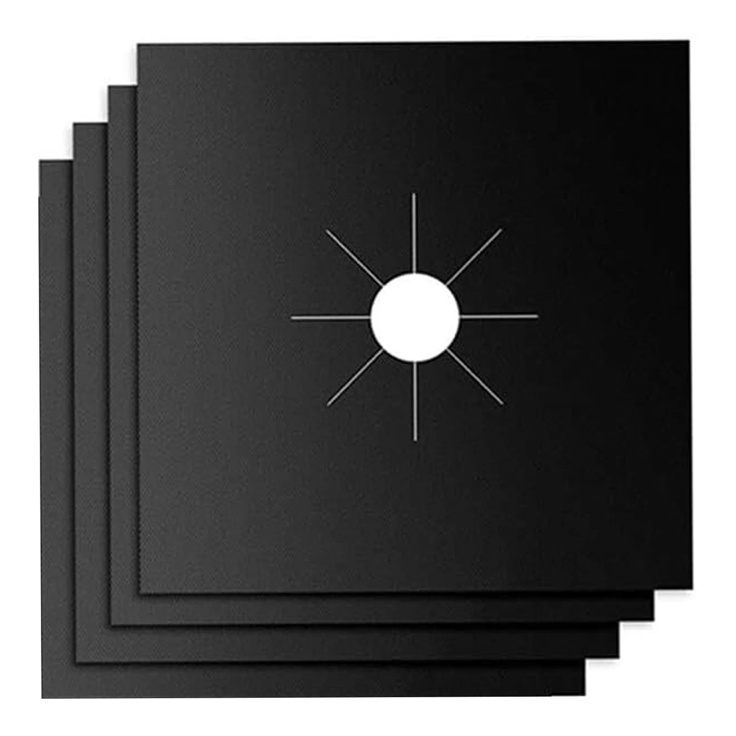 Set 4 folii protectie aragaz reutilizabile teflon negru [1]