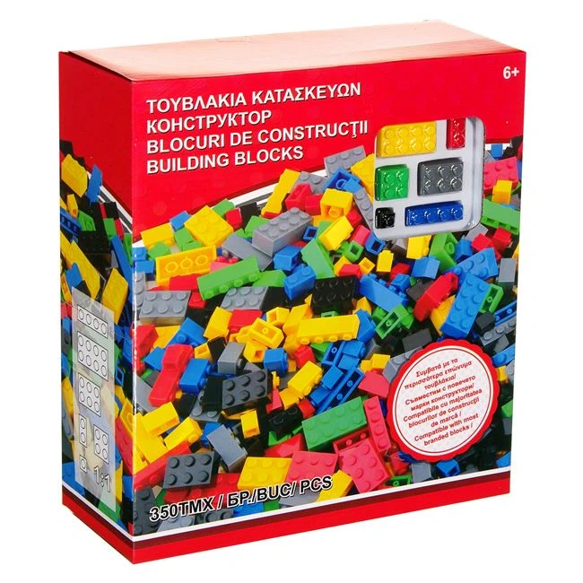 Jucarii, Copii & Bebe - Set Cuburi de Constructie 350 Piese Colorate pentru Copii