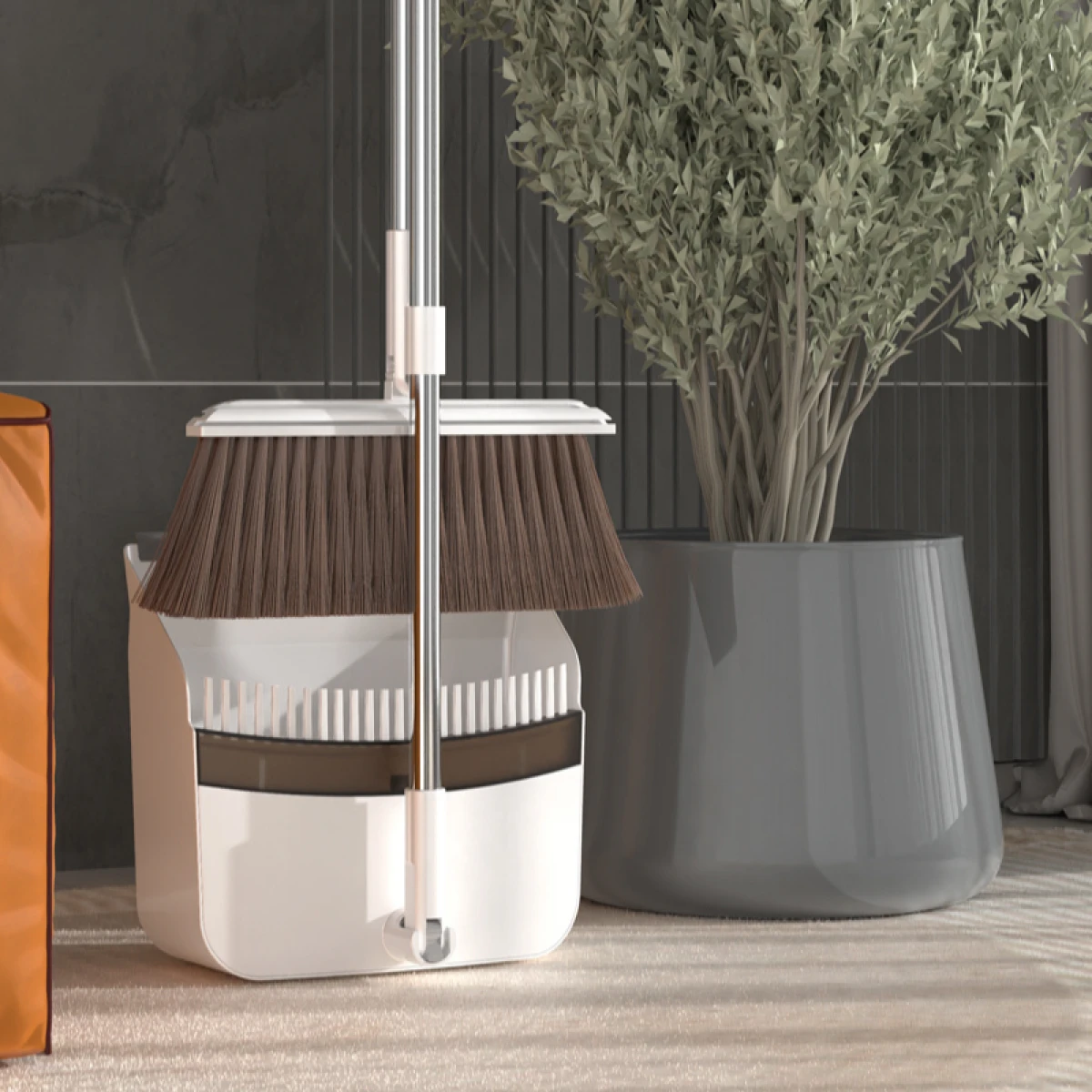 Set matura si faras pliabil – Coada inox, autocuratare, peri moi | Curatenie eficienta [6]