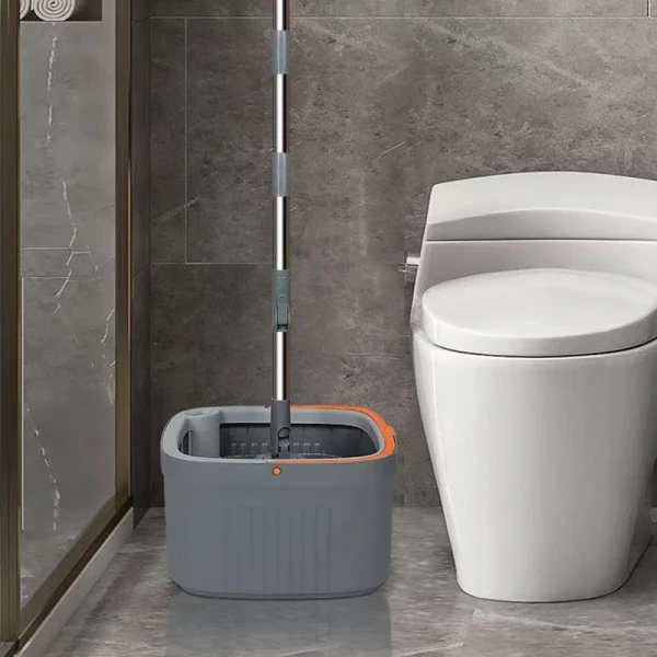 Set mop rotativ 360° cu găleată dublă, separare apă curată de murdară, sistem centrifug și 4 rezerve – NEXT TREND [5]