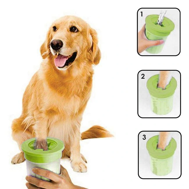 Petshop - Suport din Plastic pentru Curatarea Labutelor Cainilor Ø10x15cm