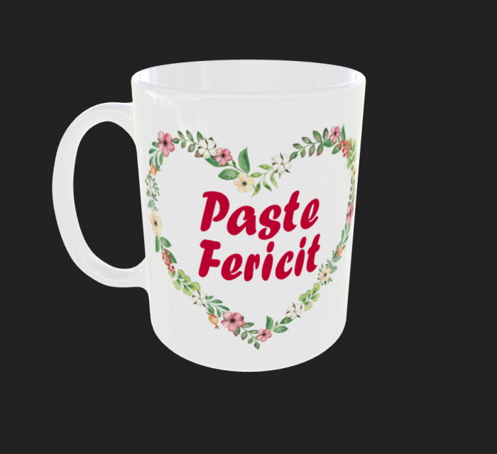 Cana personalizata Paste Fericit [2]