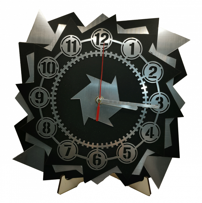Ceas de perete multistrat - Timpul in colturi ascutite [2]