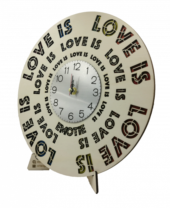 Ceas de perete multistrat Love Is [3]