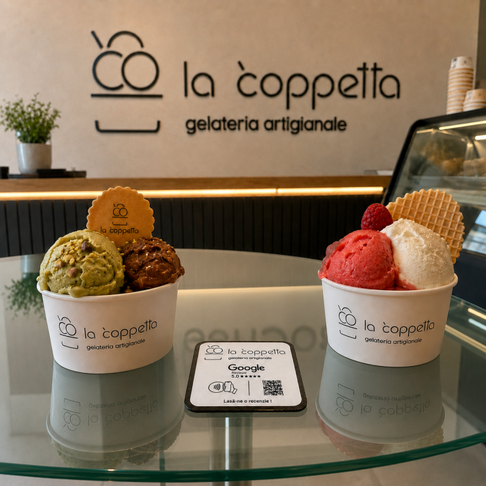 Coaster NFC Premium pentru Recenzii Google – Suport din Lemn cu QR Code Personalizat [3]