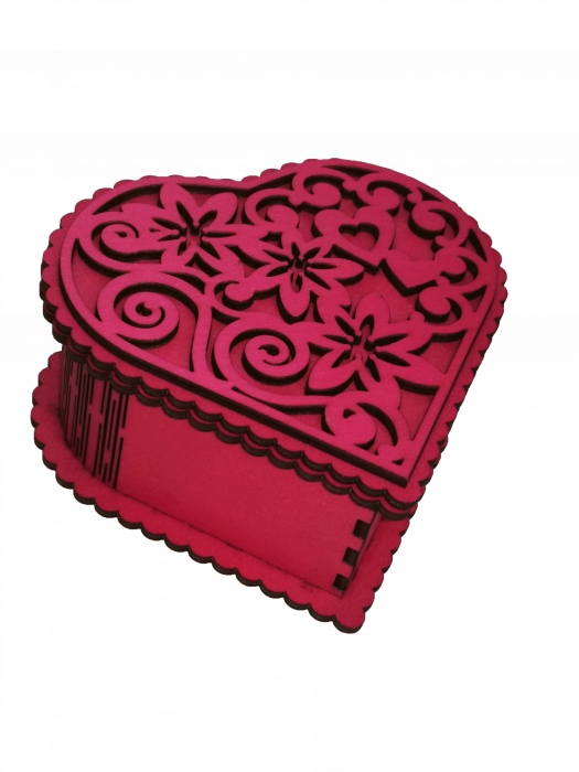 Cutie din lemn pentru cadouri - Inima [3]