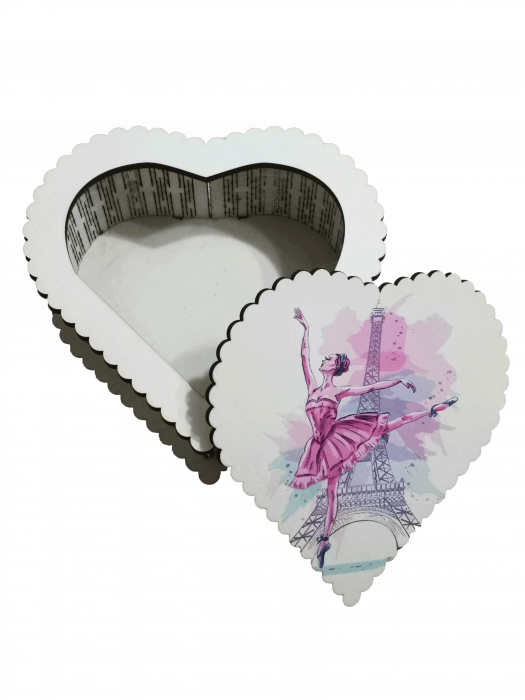 Cutie din lemn pentru cadouri - Balerina [3]