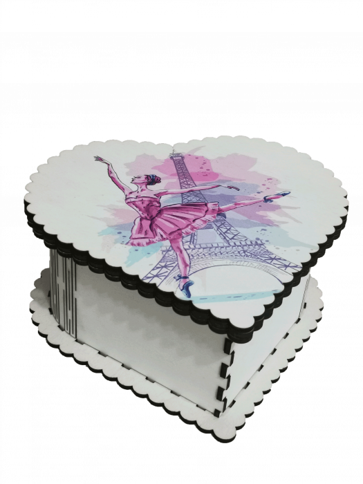 Cutie din lemn pentru cadouri - Balerina [2]
