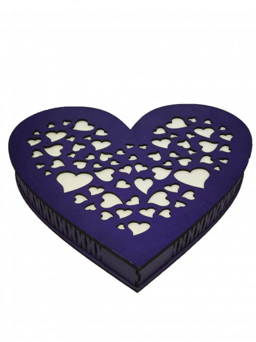 Cutie din lemn pentru cadouri - Inima [4]