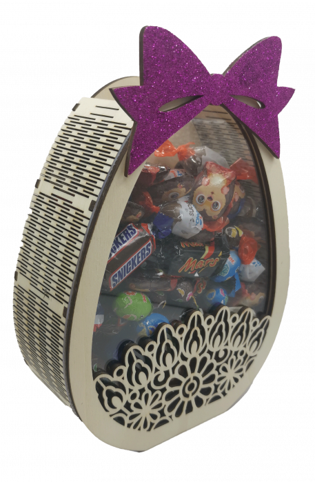 Cutie din lemn in forma de ou [3]