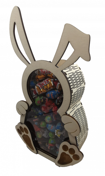 Cutie Iepuras din lemn pentru Bomboane [3]