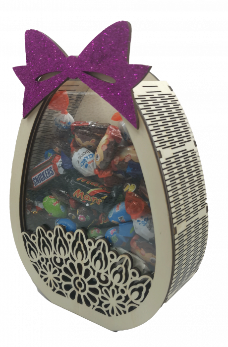 Cutie din lemn in forma de ou [2]