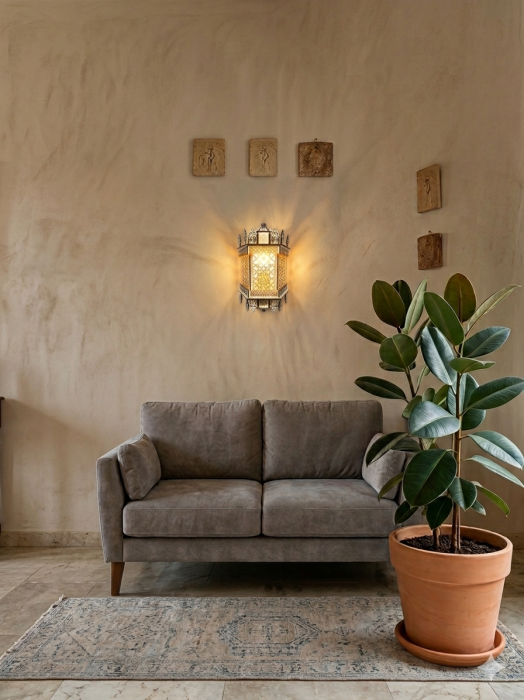 Lampa decorativa din lemn cu intrerupator pe fir [3]