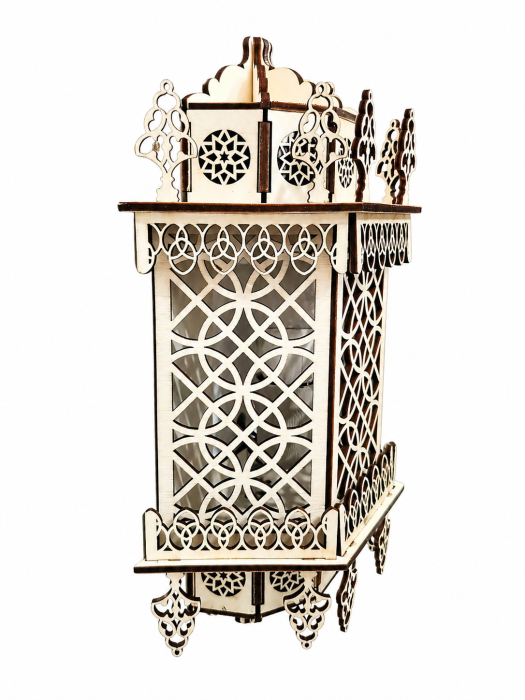 Lampa decorativa din lemn cu intrerupator pe fir [6]