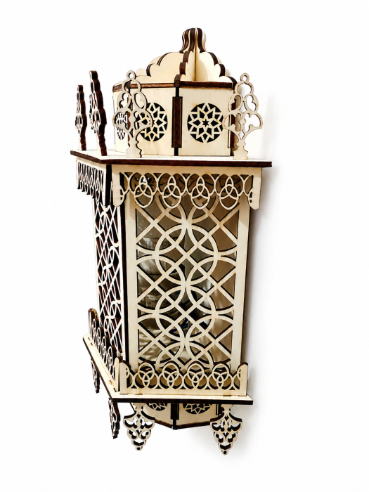 Lampa decorativa din lemn cu intrerupator pe fir [5]