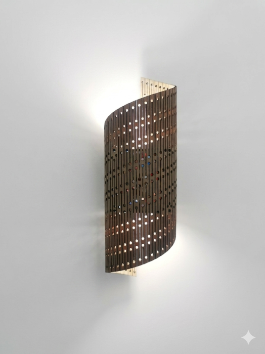Lampa decorativa din lemn cu intrerupator pe fir [2]