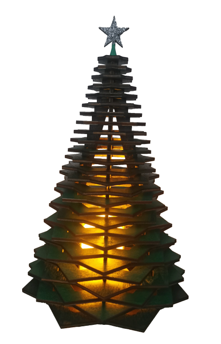 Ornament de birou luminos -  bradut de Crăciun [2]