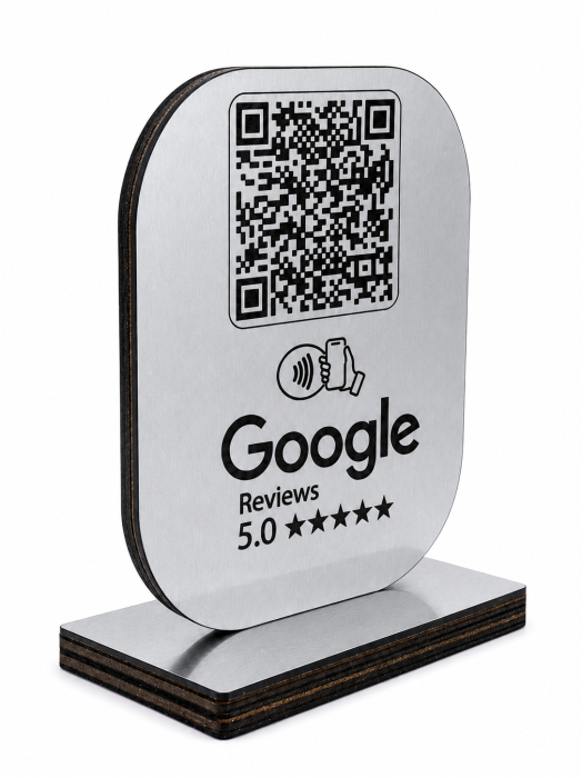 Stand WiFi din lemn personalizat cu QR Code [2]