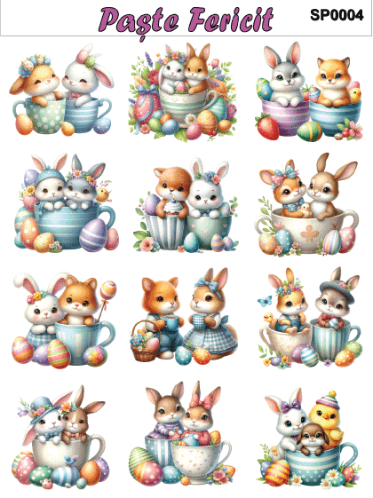 Stickere / Abtibilduri decorative pentru Paste [6]