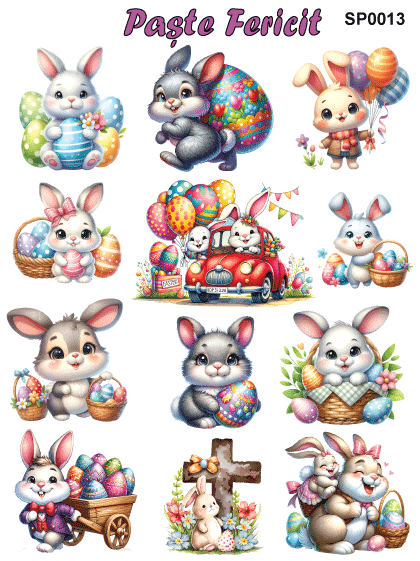 Stickere / Abtibilduri decorative pentru Paste [15]