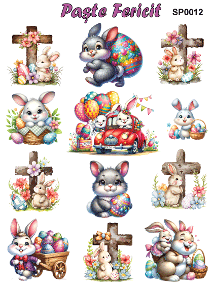 Stickere / Abtibilduri decorative pentru Paste [14]