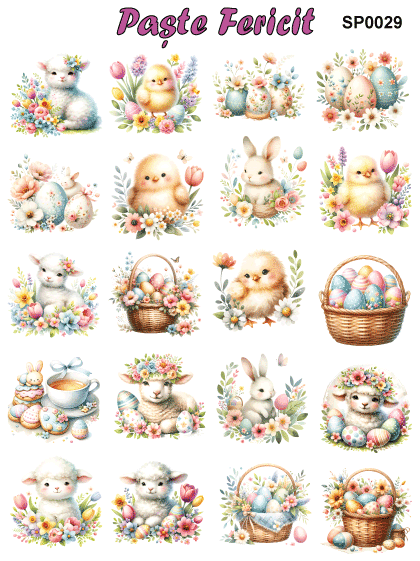 Stickere / Abtibilduri decorative pentru Paste [31]
