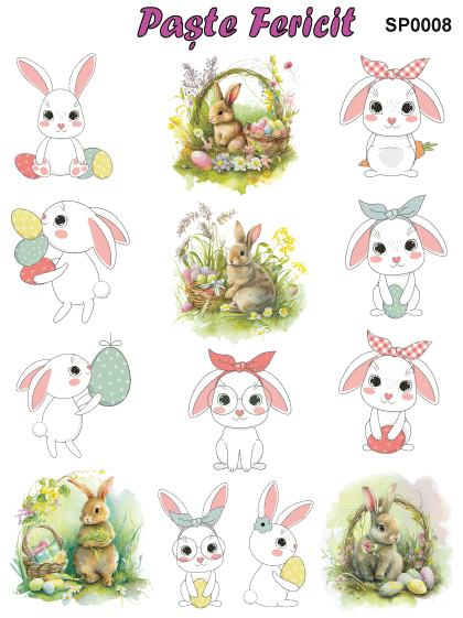 Stickere / Abtibilduri decorative pentru Paste [10]