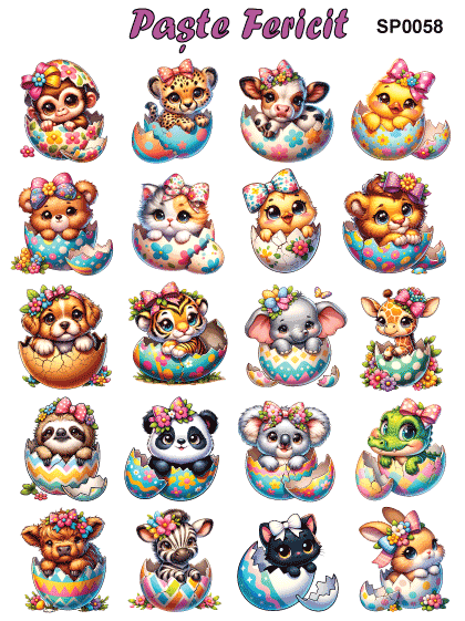 Stickere / Abtibilduri decorative pentru Paste [9]