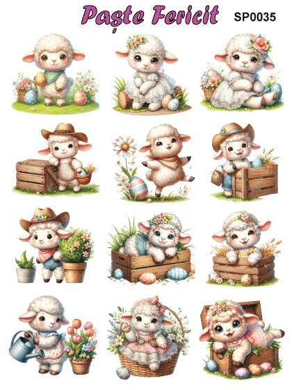 Stickere / Abtibilduri decorative pentru Paste [6]