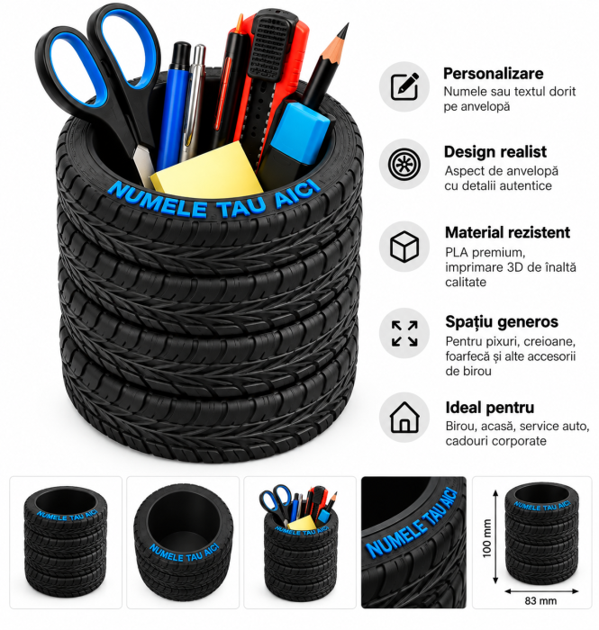 Suport Pixuri Personalizat Anvelope Auto | Organizator 3D [3]