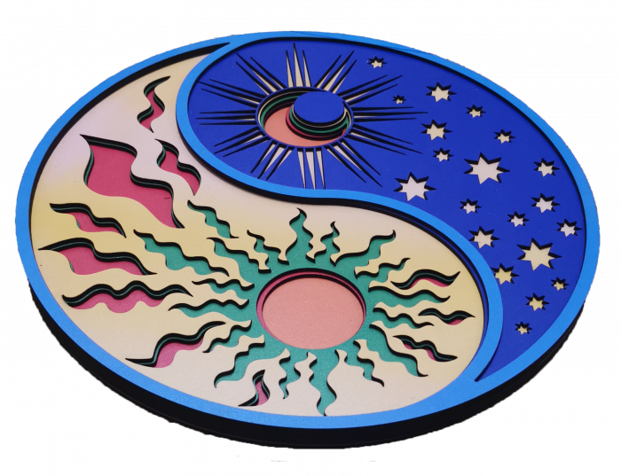 Tablou mandala Yin Yang [2]