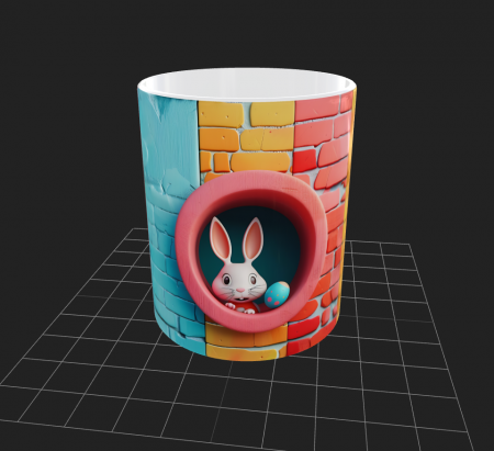 Cana de Paste cu iepurasi si oua - Cana de Paste cu iepurasi si oua