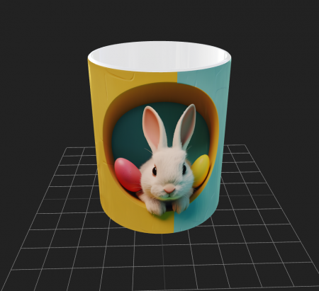 Cana de Paste cu iepurasi si oua - Cana de Paste cu iepurasi si oua