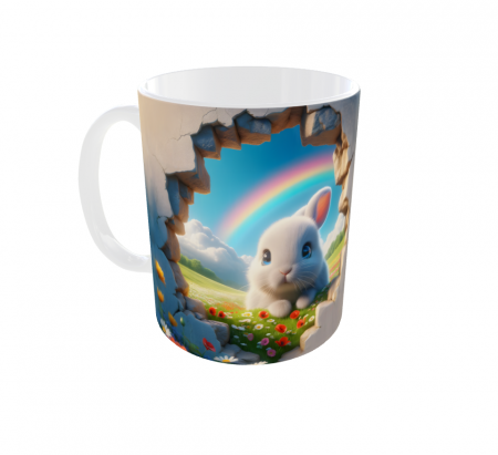 Cana personalizata - Happy Easter - Cana de Paste cu iepurasi si oua