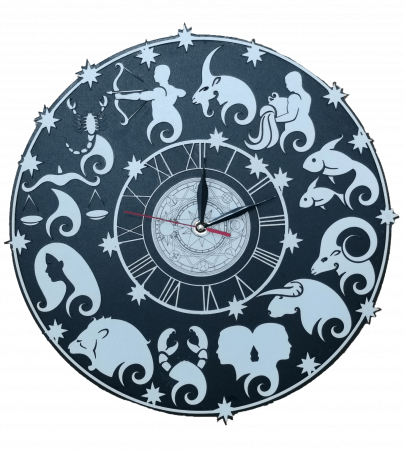 Ceasuri multistrat 3D - Ceas de perete Zodiac