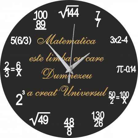 Ceasuri personalizate - Ceas de perete Matematica