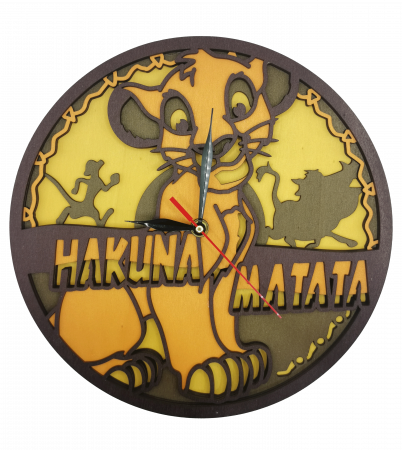 Nou in magazin - Ceas de perete HAKUNA MATATA