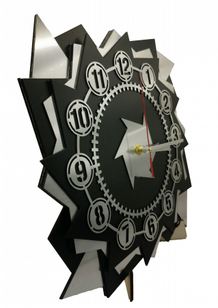 Ceas de perete multistrat - Timpul in colturi ascutite [3]
