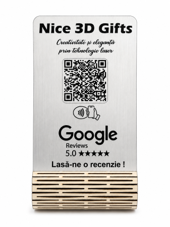 Stand WiFi din lemn personalizat cu QR Code [1]