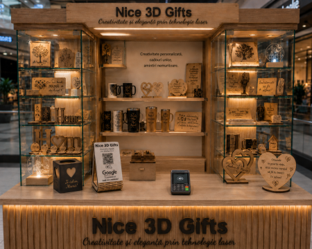 Stand WiFi din lemn personalizat cu QR Code [2]