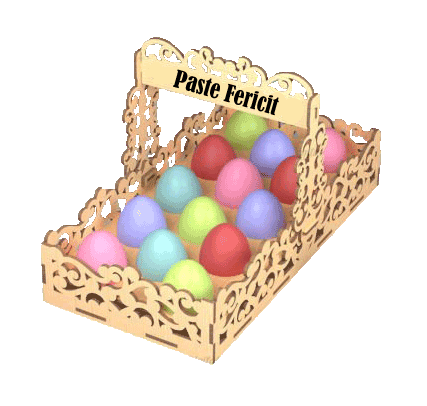 Figurine decorative pentru Paste - Cos pentru oua de Paste
