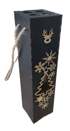 Cutii cadou - Cutie de vin de Craciun