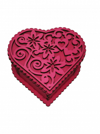 Cutii cadou diverse - Cutie din lemn pentru cadouri - Inima