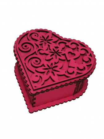 Cutie din lemn pentru cadouri - Inima [4]