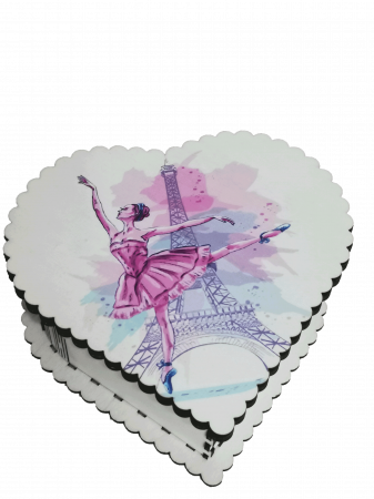 Cutii cadou diverse - Cutie din lemn pentru cadouri - Balerina