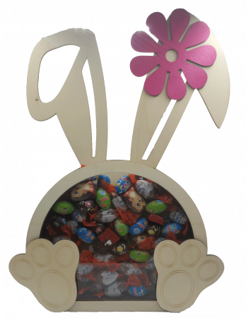 Cutii cadou diverse - Cutie Iepuras din lemn pentru Bomboane
