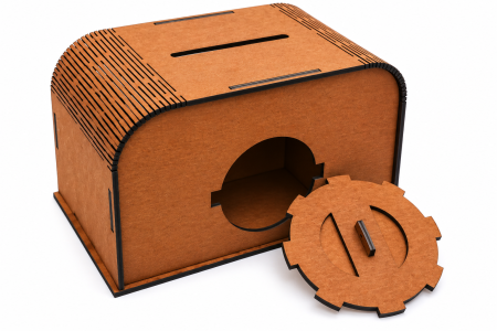 Cutie Bacșiș TIPS COFFEE din Lemn și Plexiglas | Nice 3D Gifts [4]