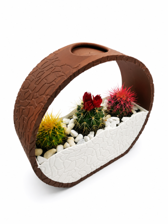 Green Living - Ghiveci Decorativ Premium cu Sistem de Udare și Tavă de Scurgere – Design Modern Imprimat 3D
