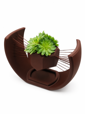 Ghiveci suspendat premium imprimat 3D cu sistem de udare pentru plante suculente [4]